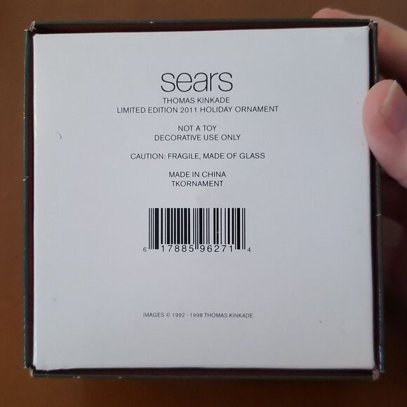 EUC Sears Thomas Kinkade Painter of Light Christmas Ornament Dated 2011 - Picture 7 of 13